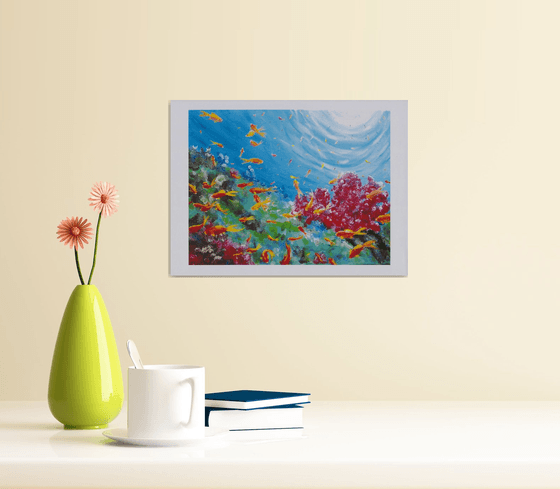 Coral Reef and Fishes - print