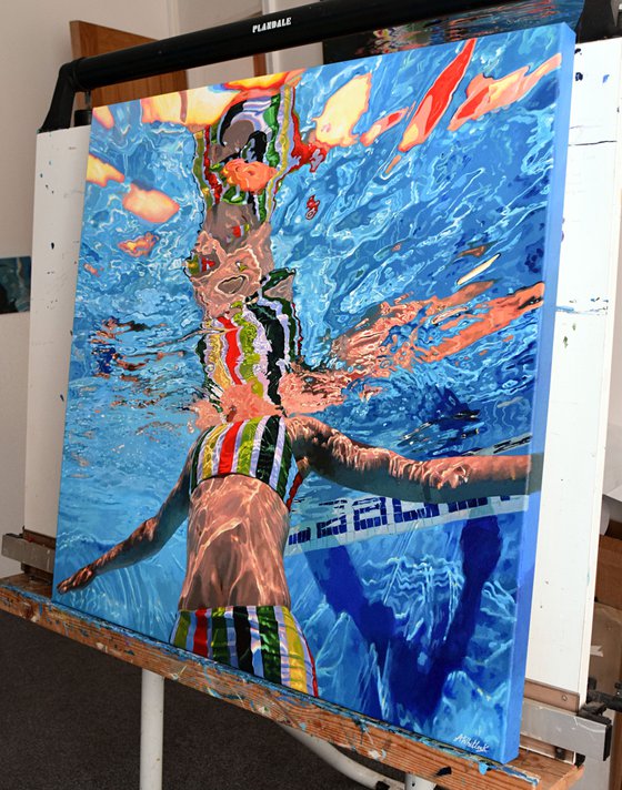 Supernova - Large Swimming Painting