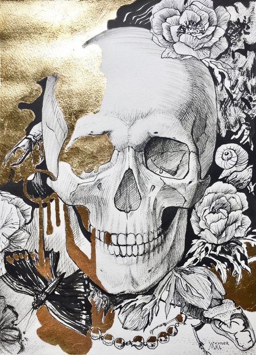 Gothic skull by Natalia Veyner
