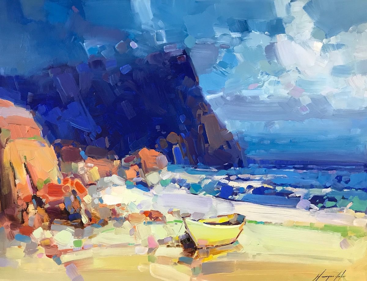 Seashore, Original oil painting, Handmade artwor | Artfinder