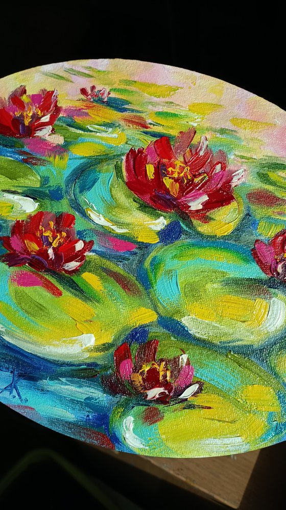 Lilies flowers - oil painting