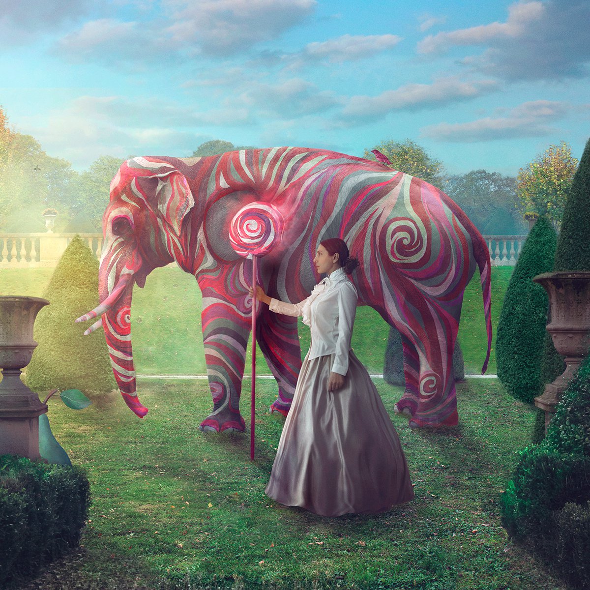 Surrealistic Portrait Photograph By Nikolina Petolas, 31 X 31", Lollipop, Original Artwork