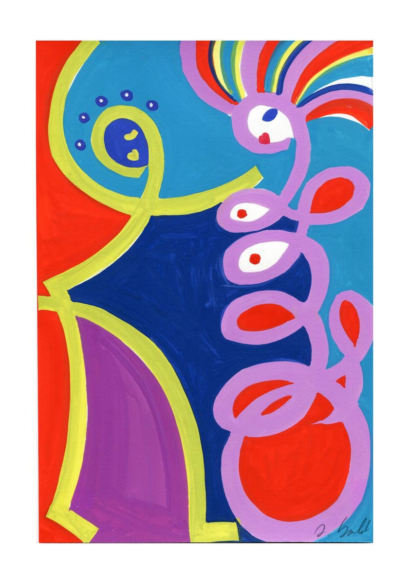 Expressive Painting , Rio-Carnaval-05 By Andre Baldet, 7 X 10, Artwork For Sale On Artfinder