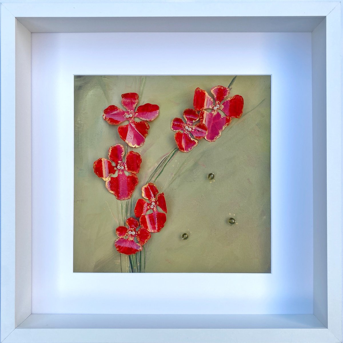 Impressionistic Relief , Orchid Reverie-2 By Swapna Namboodiri, 15 X 15, Artwork For Sale On Artfinder