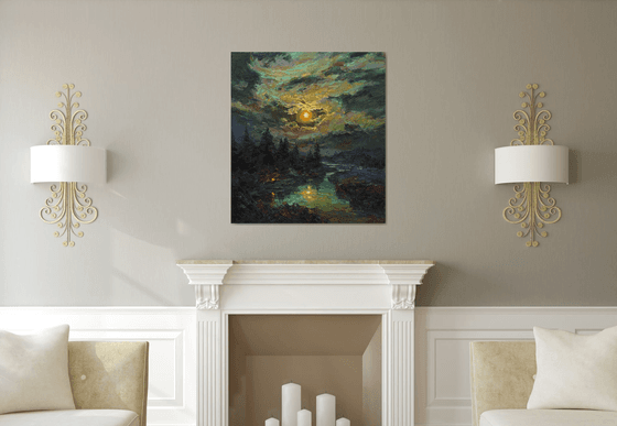 Mysterious Night over the river