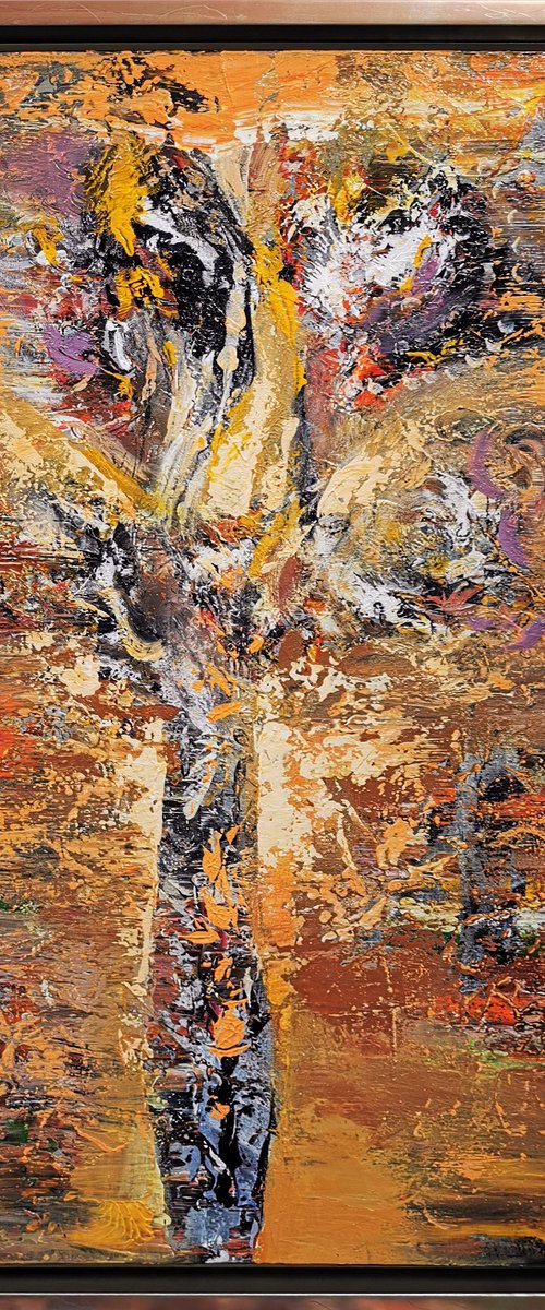 Such a beautiful abstract way to paint a pot with flower by O Kloska by Kloska Ovidiu