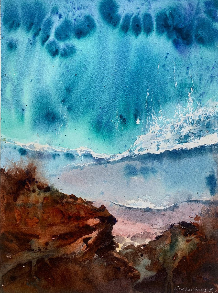 Waves and rocks #10 by Eugenia Gorbacheva