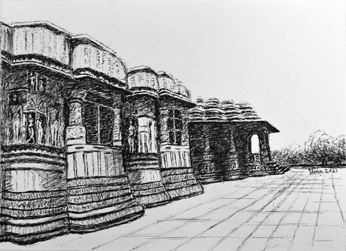 Sun Temple, Modhera, India 4 by Uma  Krishnamoorthy