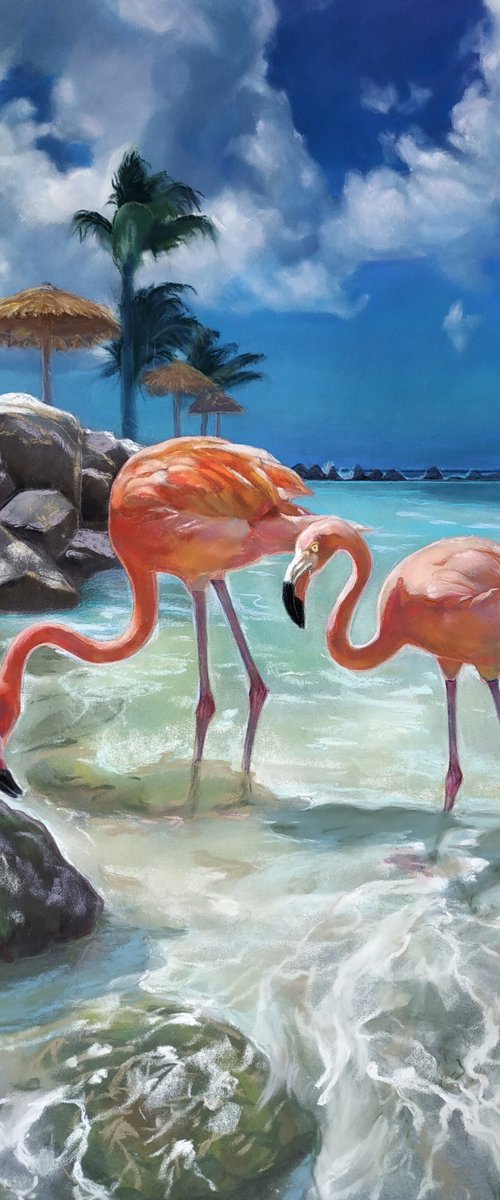 «Flamingo Beach» by Iryna Makovska