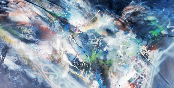 Gigantic size xxl painting 500 x 250 cm Fantastic That beauty of changing mindscape dreamscape master O Kloska