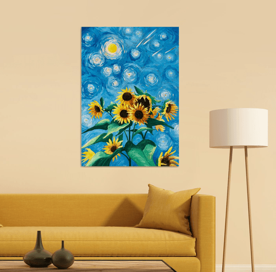 Ukrainian sunflowers 100-70cm