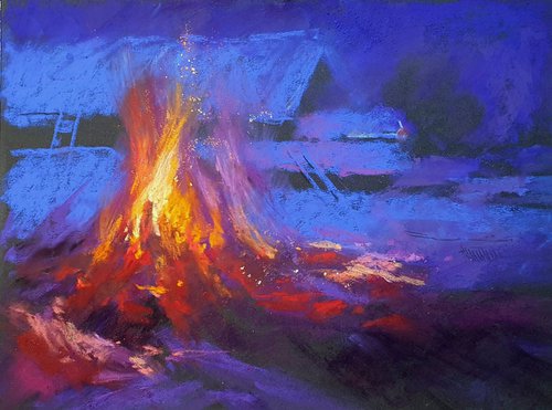 Winter Bonfire by Elena Genkin