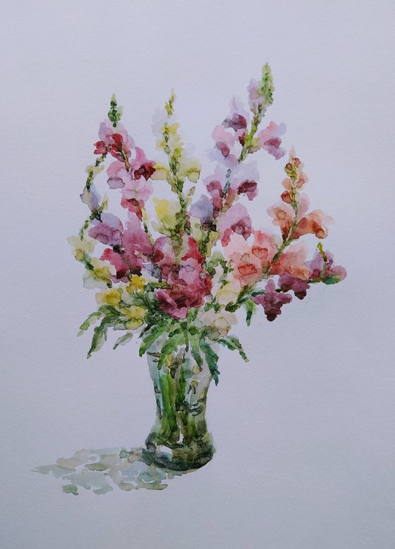 Bouquet of summer. Original watercolor painting.