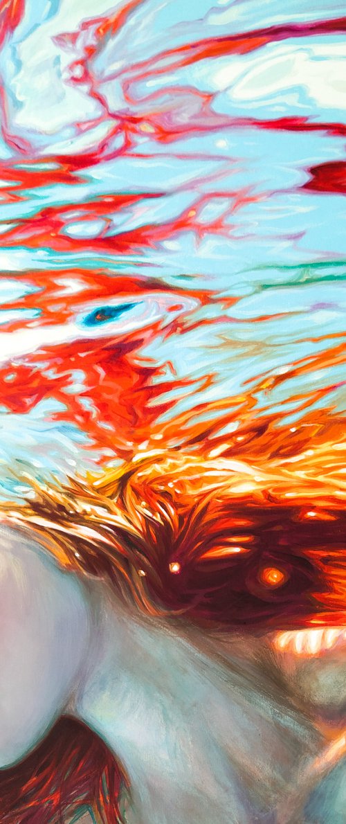 Fiery mermaid by Lesja Rygorczuk