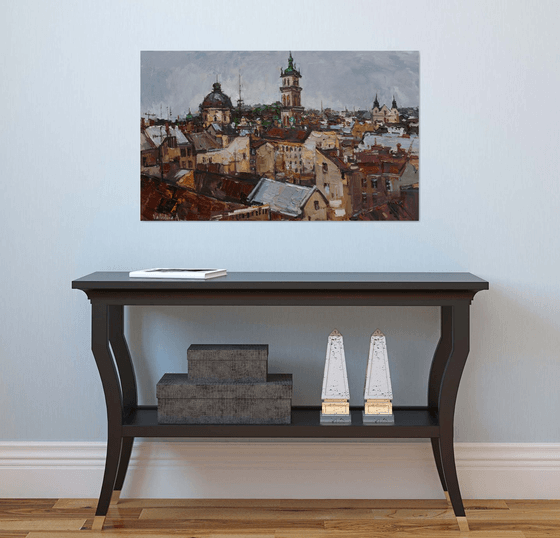 Lviv - Original cityscape painting