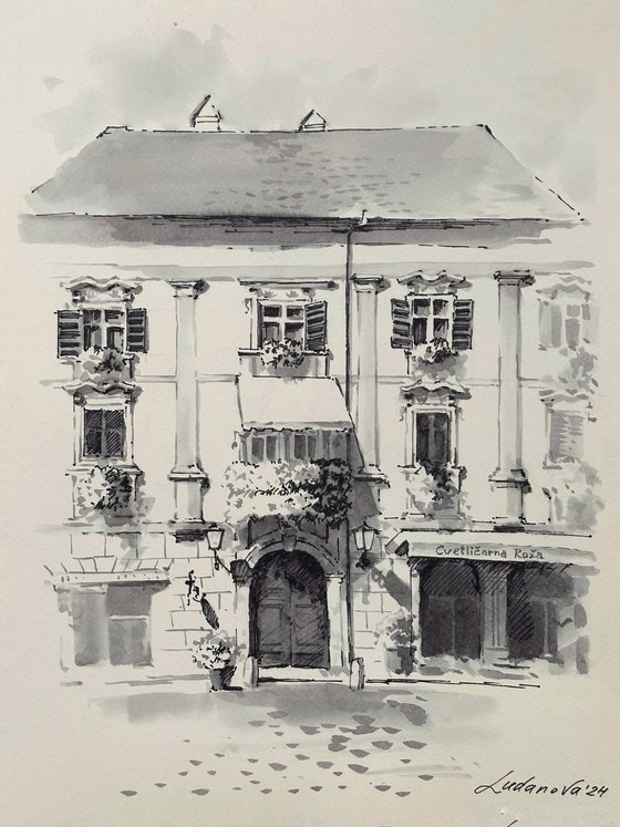 Flower balcony in Ptuj