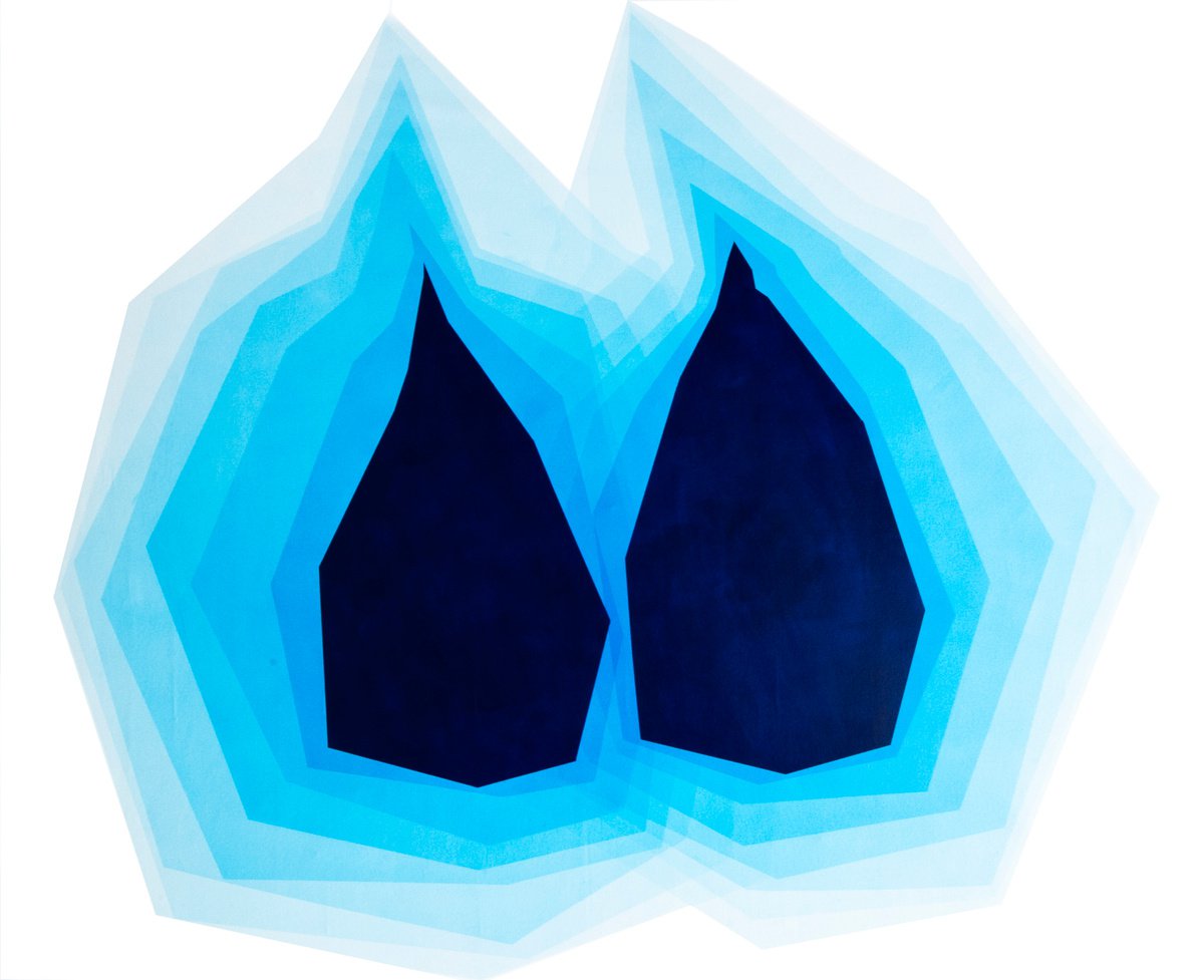 Abstract Acrylic Painting By Catia Goffinet, 65 X 56, Soulmate 2, Original Artwork