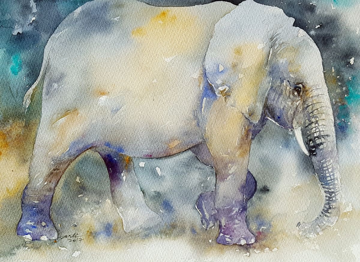 Twilight_ African Elephant by Arti Chauhan
