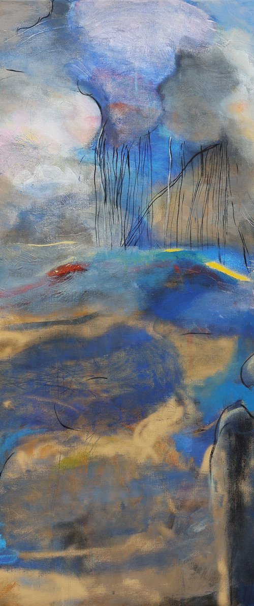 Landscape with Lake and Clouds by Artem Andreichuk