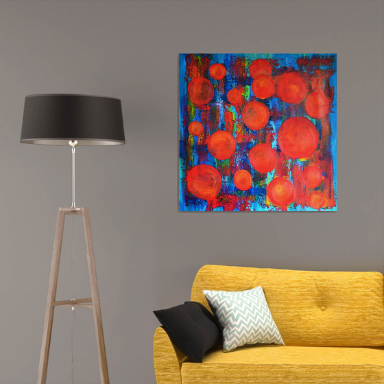 Abstract poppies