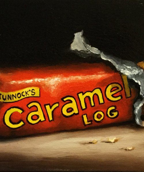 Tunnocks Caramel Log still life by Jane Palmer Art
