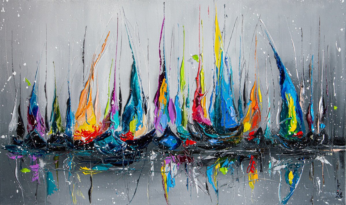 Silent Sails By Liubov Kuptsova, 20 X 12, Artwork For Sale On Artfinder