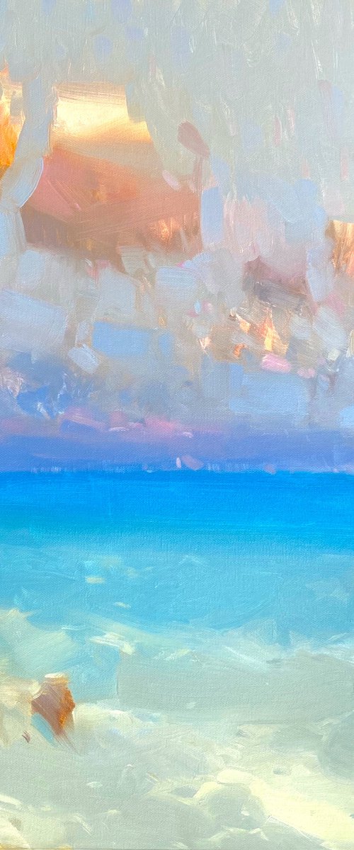 Ocean View, Original oil painting, Handmade artwork, One of a kind by Vahe Yeremyan