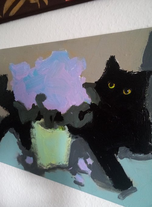 #34/24 Black cat by Valerie Lazareva