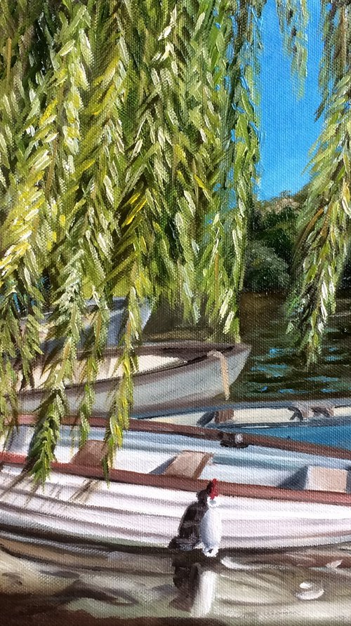 Beside the River. Boats by Ira Whittaker