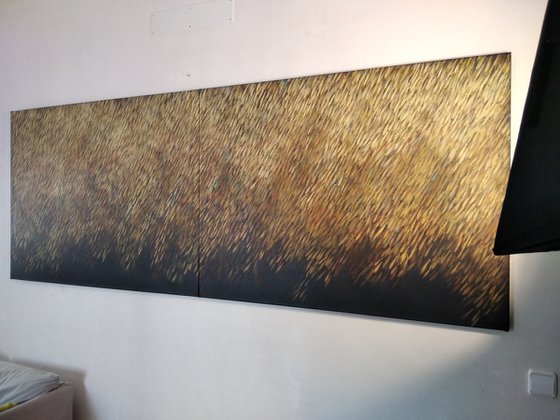 Fish nº87 / Extra large painting  #Gold series