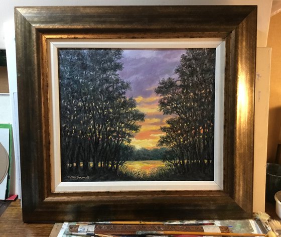 SUNDOWN SYMPHONY - oil 13X15