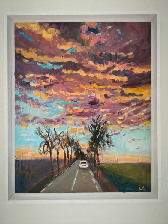 STORMY SKY OVER FAVORITE ROAD