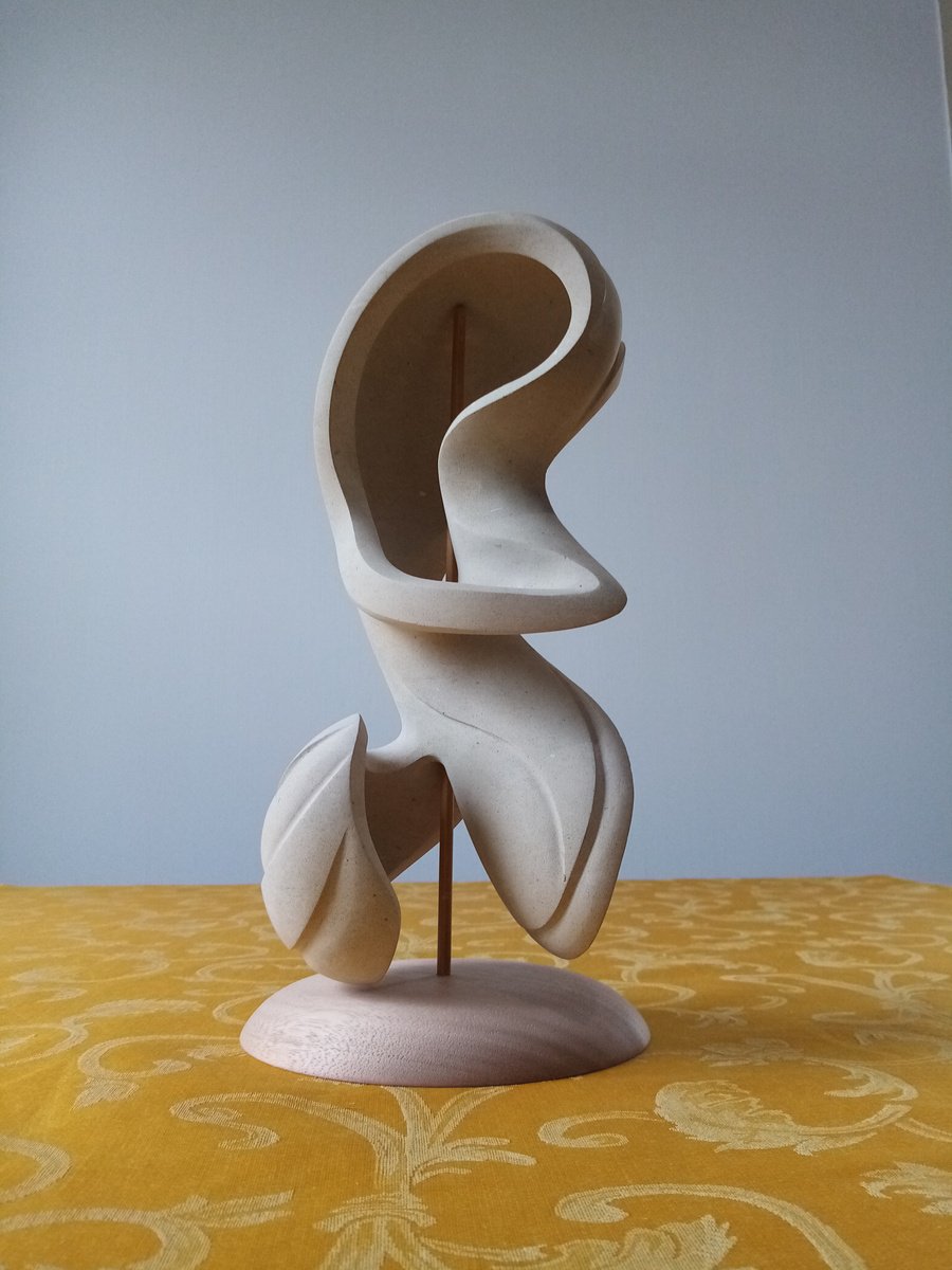 Abstract Stone Sculpture By Massimiliano Capraro, 6 X 12", Maya, Original Artwork