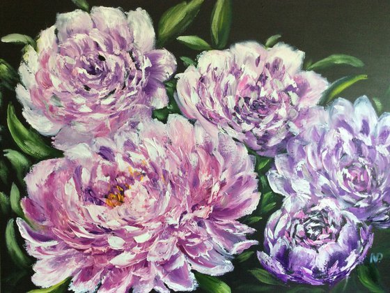 Peonies,flowers, floral, original oil painting