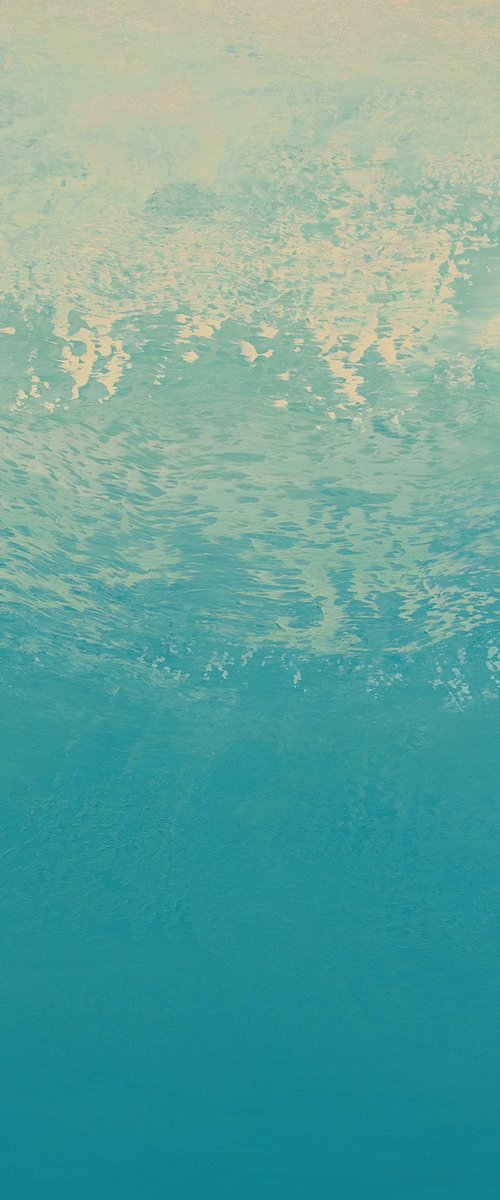 Teal Tide - Color Field by Suzanne Vaughan