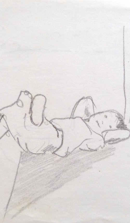 The Child, pencil on paper 29x21 cm by Frederic Belaubre