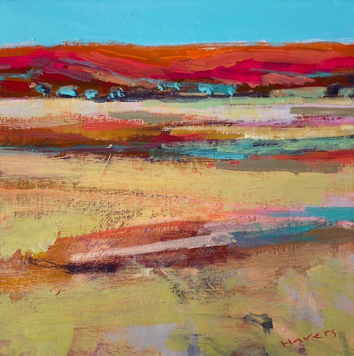  With Blue In Mind By Chrissie Havers, 12 X 12, Artwork For Sale On Artfinder