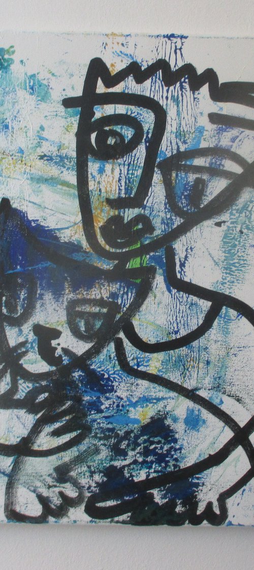 expressive girl 15,7 x 19,7 inch by Sonja Zeltner-Müller