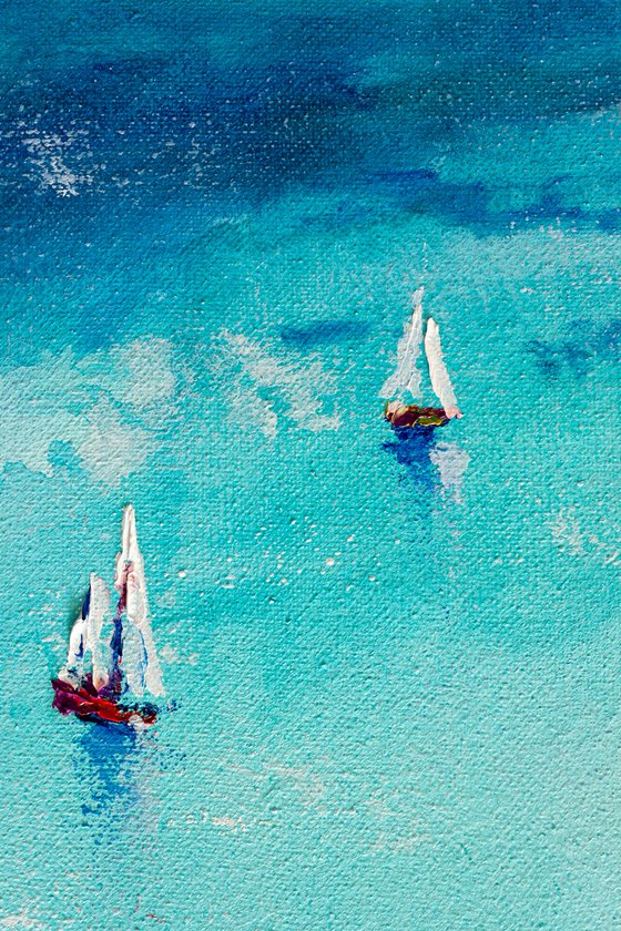 Yachts in the sea