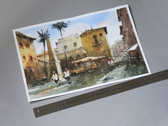 Orbetello,Italy, watercolor on paper, 2023