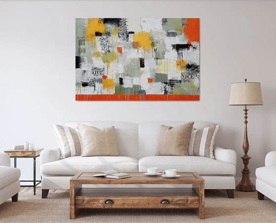 Soft Abstraction II, XXL size acrylic on canvas