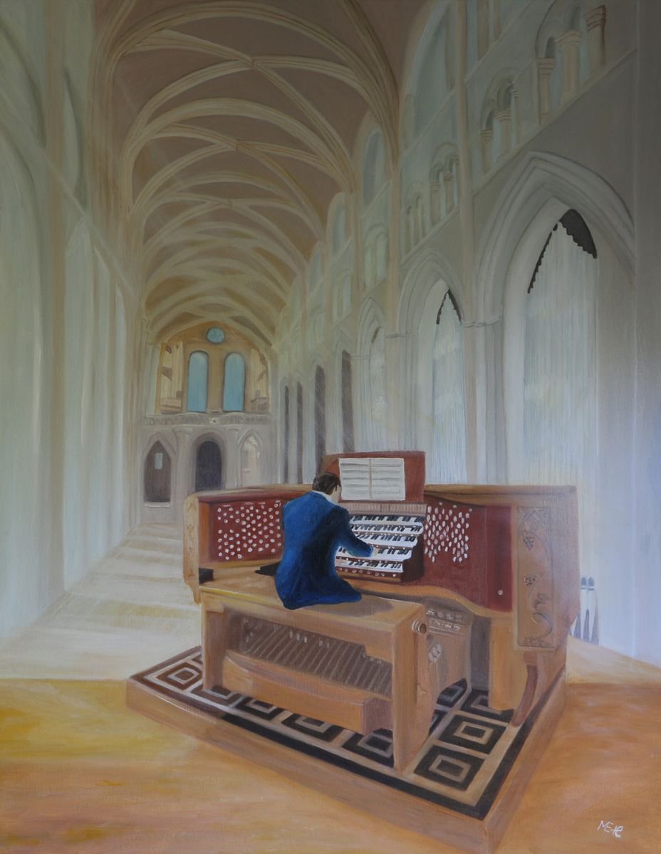 Organist, 70x90 cm by Ildiko Mecseri