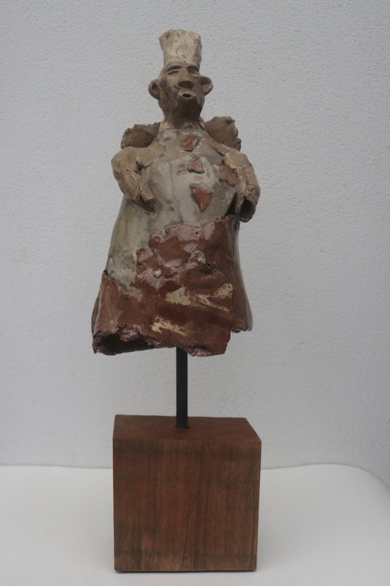 Organic Animal Clay Sculpture By Koen Lybaert, 6 X 17", Quantum Arbor, Original Artwork