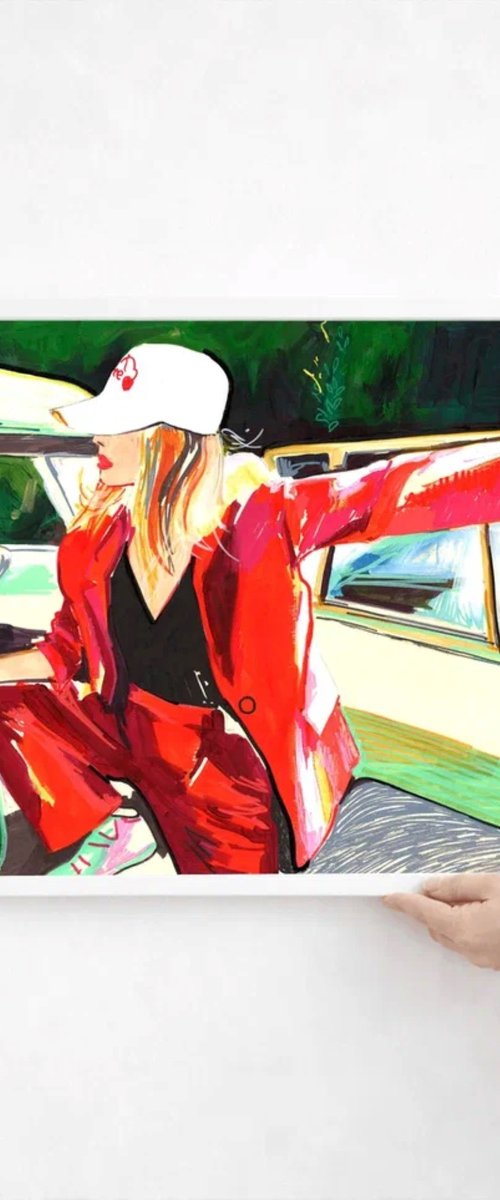 Woman in Red Suit by Sasha Robinson