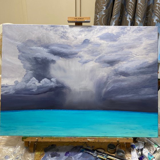 Tropical Thunderstorm, 70 х 50 cm, oil on canvas