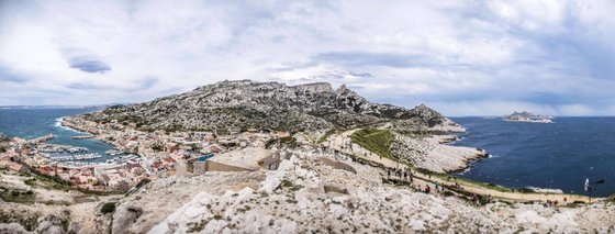 Panoramic view of the "Goudes", Calanques National Park, Marseille