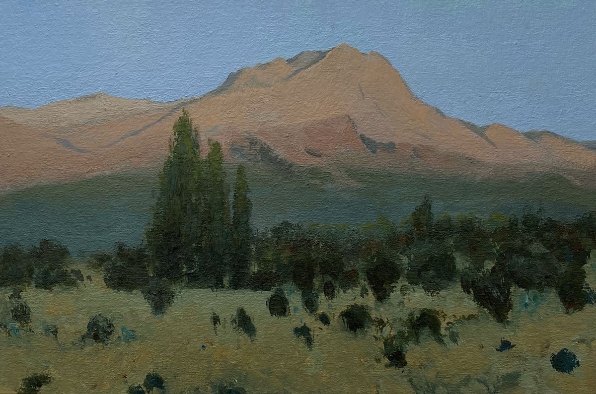 Impressionistic Landscape Oil Painting By Bohdan Vykhrenko, 12 X 8, Warm Evening, Original Artwork