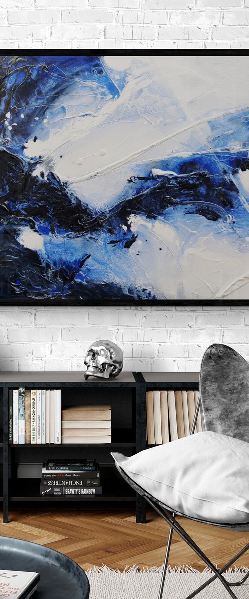 Sorrento Rapture 190cm x 100cm Textured Abstract Art by Franko