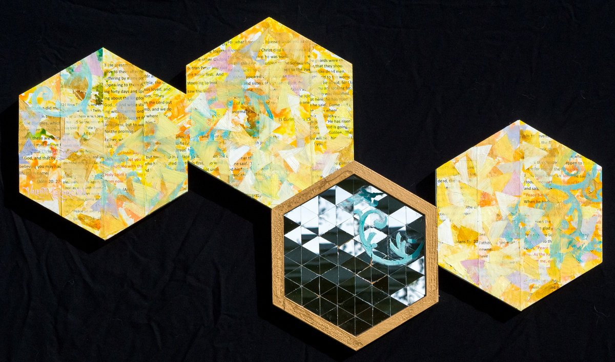 Organic Abstract Painting By Gina Valenti-Lazarchik, 29 X 17, Empty Tomb, Original Artwork