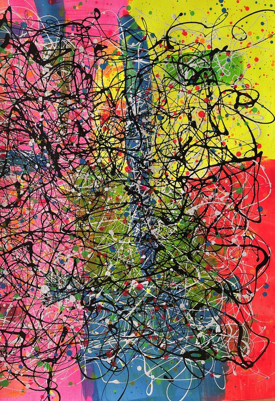 Interwoven Vibrations - Diptych Painting